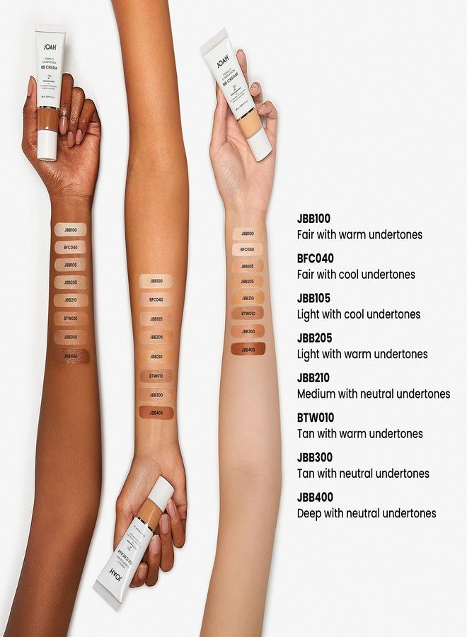 JOAH Beauty Perfect Complexion BB Cream with Hyaluronic Acid and Niaciminade, Korean Makeup with Medium Buildable Coverage, Evens Skin Tone, Lightweight, Semi Matte Finish, Tan with Warm Undertones - Image 5